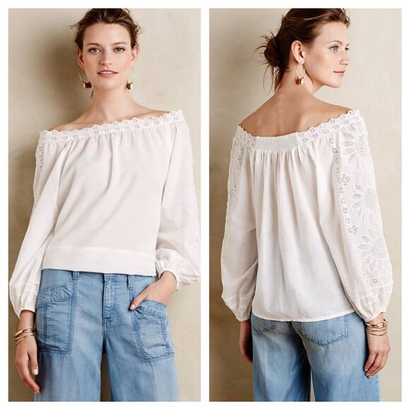 Anthropologie Leifsdottir Cadena Peasant Top Small - Picture 1 of 6